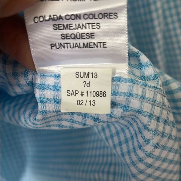 Ben Sherman Original Mens Dress Shirt XL Blue Gingham Check Long Sleeve - Picture 9 of 9